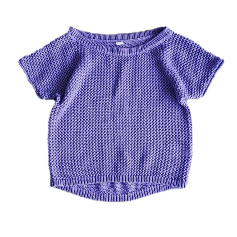Mossimo purple knit crop top girls small